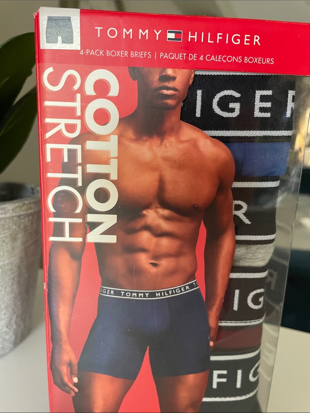 Tommy Hilfiger Navy & Black Cotton Stretch Boxer Briefs - 4 Pack